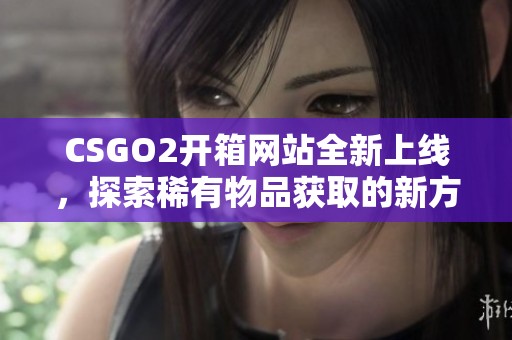 CSGO2开箱网站全新上线，探索稀有物品获取的新方式与乐趣