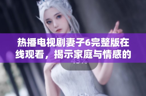 热播电视剧妻子6完整版在线观看，揭示家庭与情感的万种纠葛