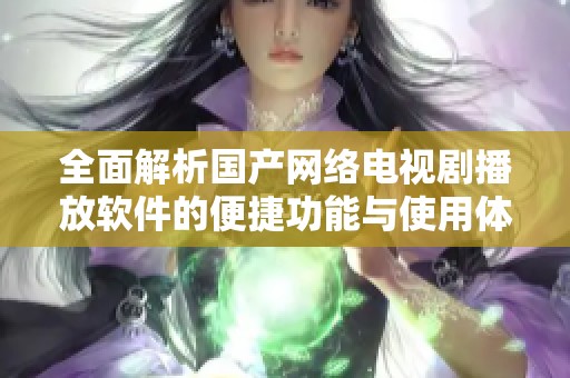 全面解析国产网络电视剧播放软件的便捷功能与使用体验