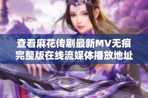 查看麻花传剧最新MV无痕完整版在线流媒体播放地址与链接