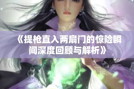 《提枪直入两扇门的惊险瞬间深度回顾与解析》