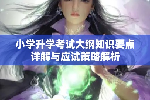 小学升学考试大纲知识要点详解与应试策略解析