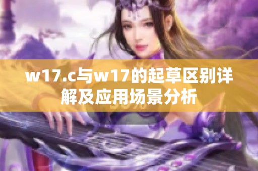 w17.c与w17的起草区别详解及应用场景分析