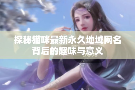 探秘猫咪最新永久地域网名背后的趣味与意义