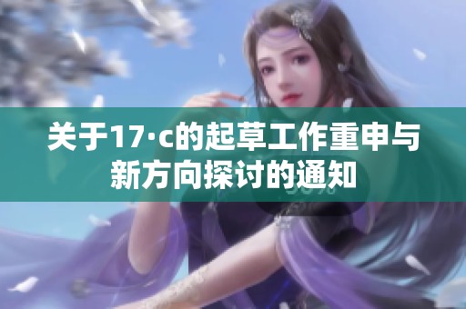 关于17·c的起草工作重申与新方向探讨的通知