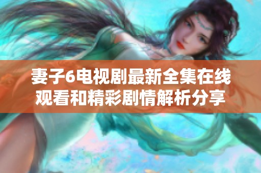 妻子6电视剧最新全集在线观看和精彩剧情解析分享