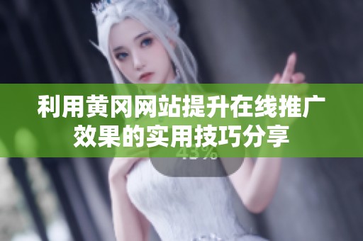 利用黄冈网站提升在线推广效果的实用技巧分享