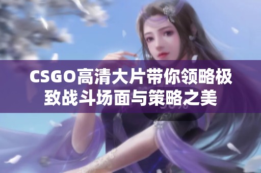 CSGO高清大片带你领略极致战斗场面与策略之美