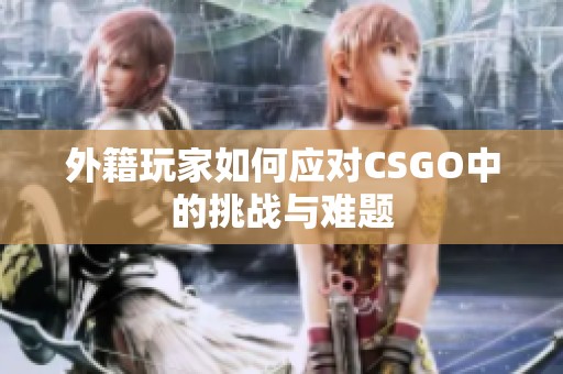 外籍玩家如何应对CSGO中的挑战与难题