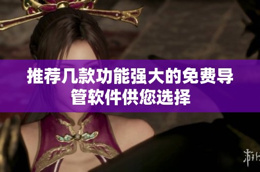 推荐几款功能强大的免费导管软件供您选择