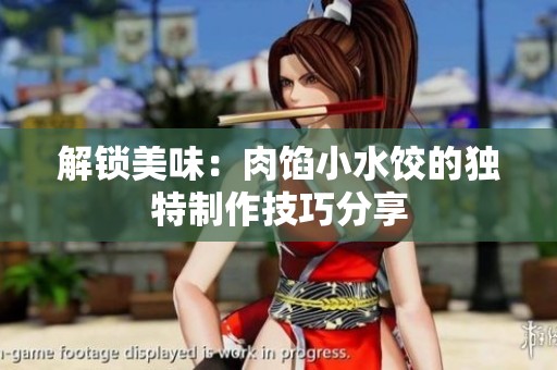 解锁美味：肉馅小水饺的独特制作技巧分享