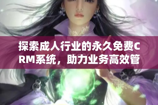 探索成人行业的永久免费CRM系统，助力业务高效管理与发展