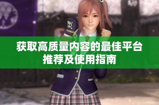 获取高质量内容的最佳平台推荐及使用指南