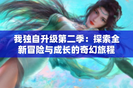 我独自升级第二季：探索全新冒险与成长的奇幻旅程