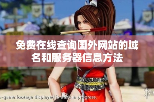 免费在线查询国外网站的域名和服务器信息方法
