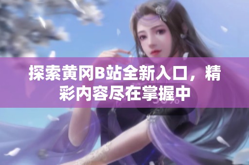 探索黄冈B站全新入口，精彩内容尽在掌握中