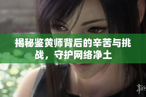 揭秘鉴黄师背后的辛苦与挑战，守护网络净土
