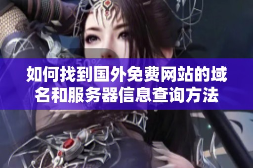 如何找到国外免费网站的域名和服务器信息查询方法