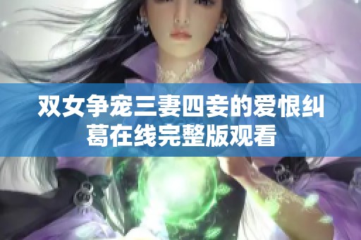 双女争宠三妻四妾的爱恨纠葛在线完整版观看