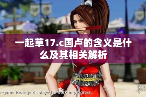 一起草17.c国卢的含义是什么及其相关解析