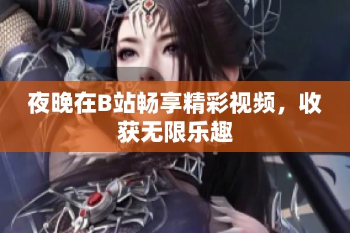 夜晚在B站畅享精彩视频，收获无限乐趣