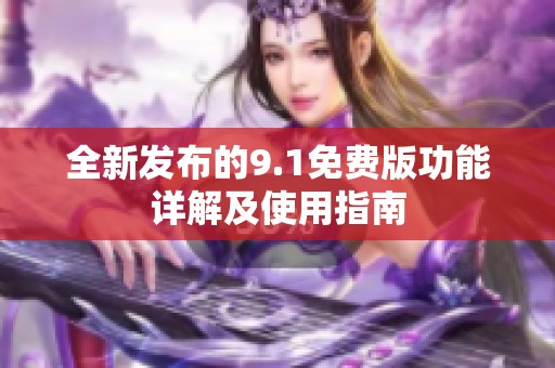 全新发布的9.1免费版功能详解及使用指南