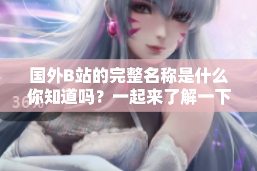 国外B站的完整名称是什么你知道吗？一起来了解一下吧！