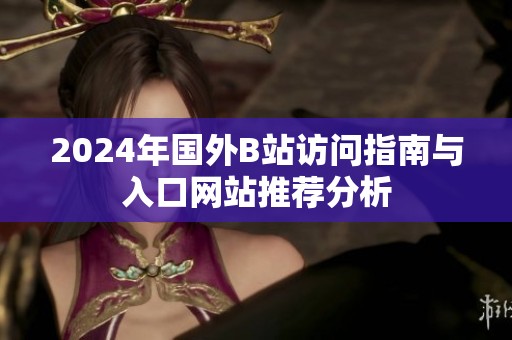 2024年国外B站访问指南与入口网站推荐分析