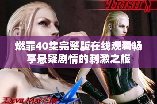 燃罪40集完整版在线观看畅享悬疑剧情的刺激之旅