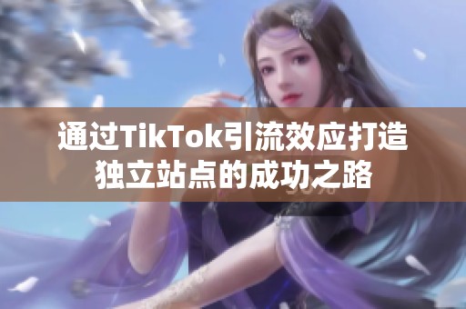 通过TikTok引流效应打造独立站点的成功之路